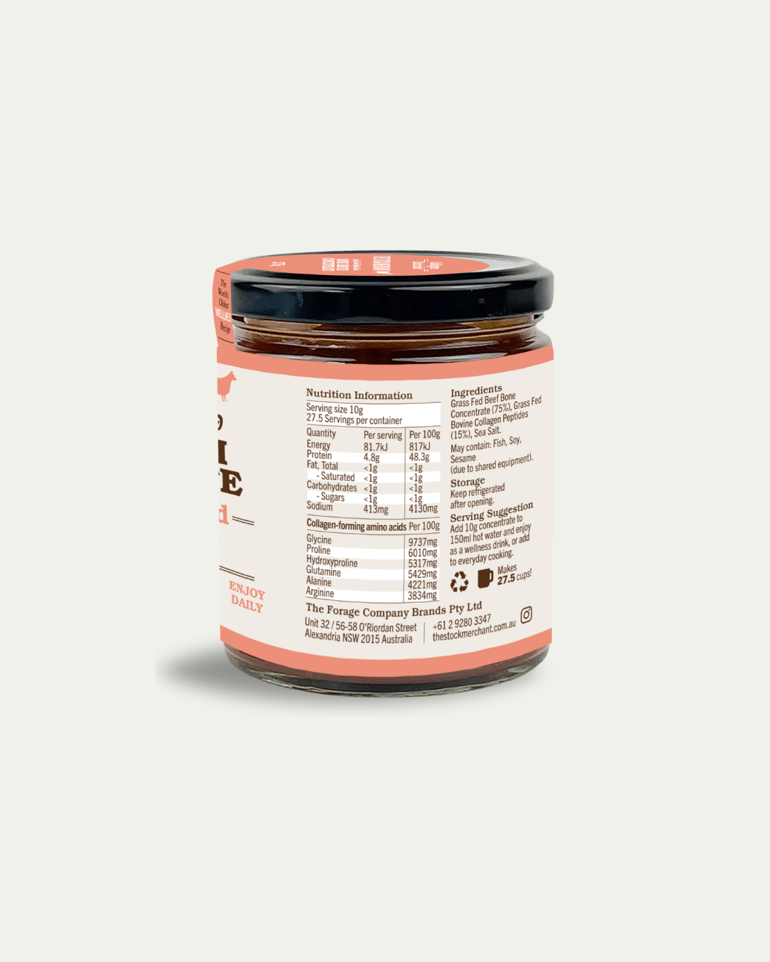 Concentrated Beef Bone Broth - Collagen Enriched
