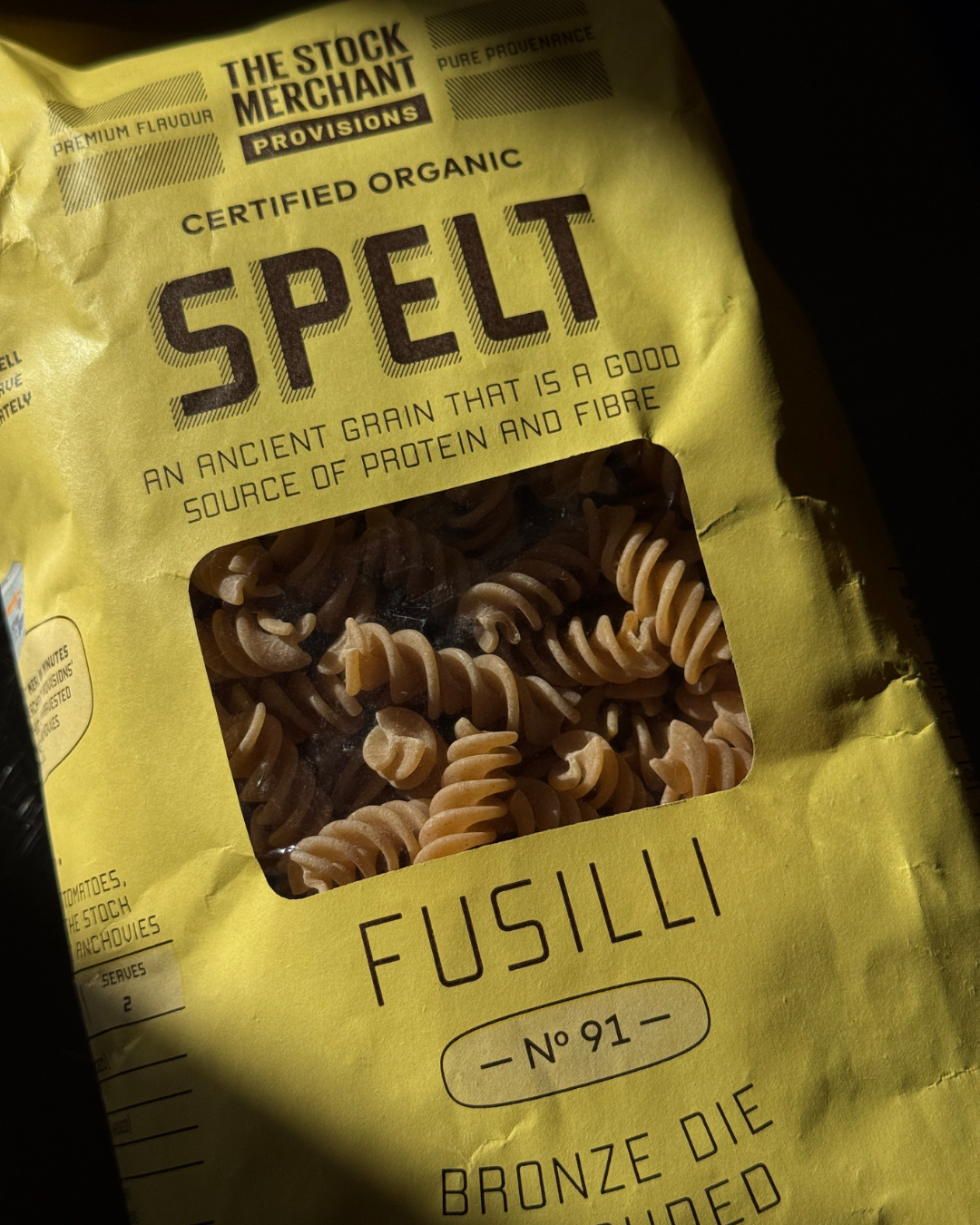 Organic Spelt Pasta Fusilli No. 91