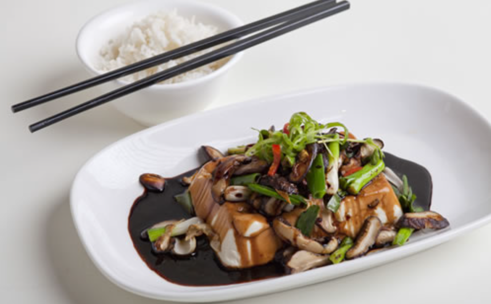 Stir Fried Shiitake Mushrooms and Tofu