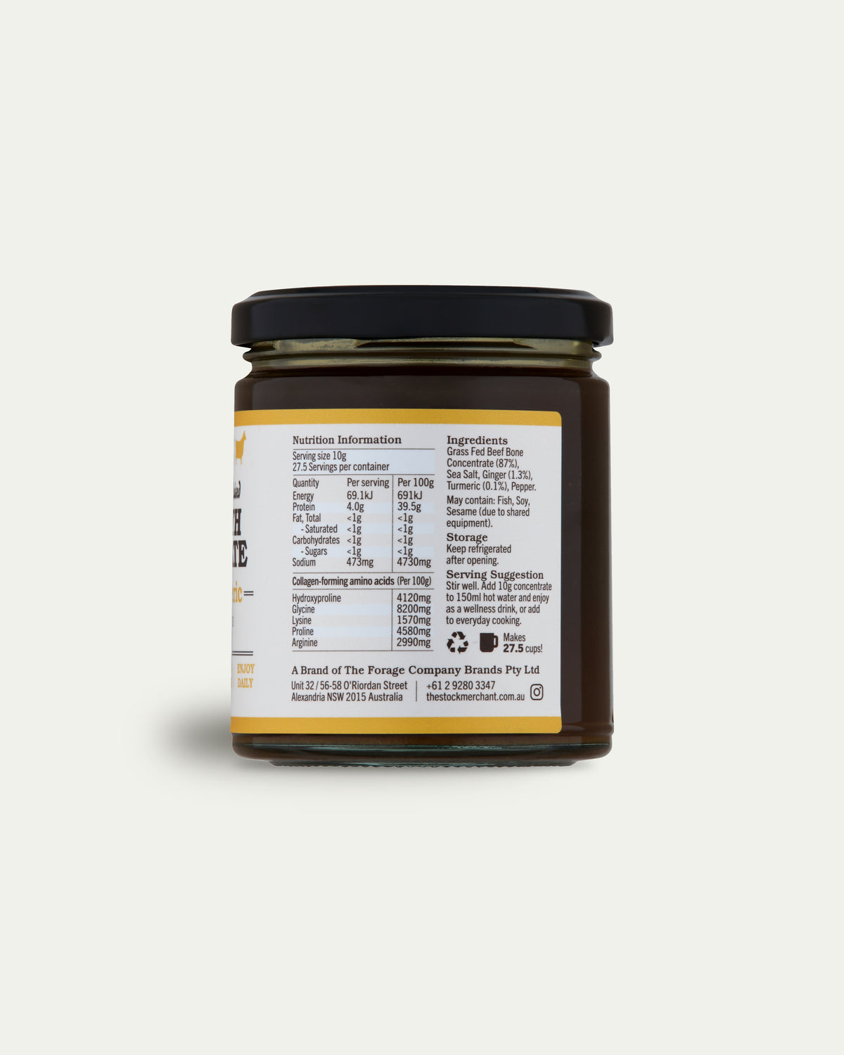 Concentrated Beef Bone Broth - Ginger & Turmeric