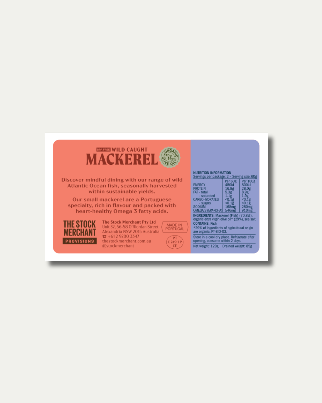 Wild Mackerel in Organic EVOO