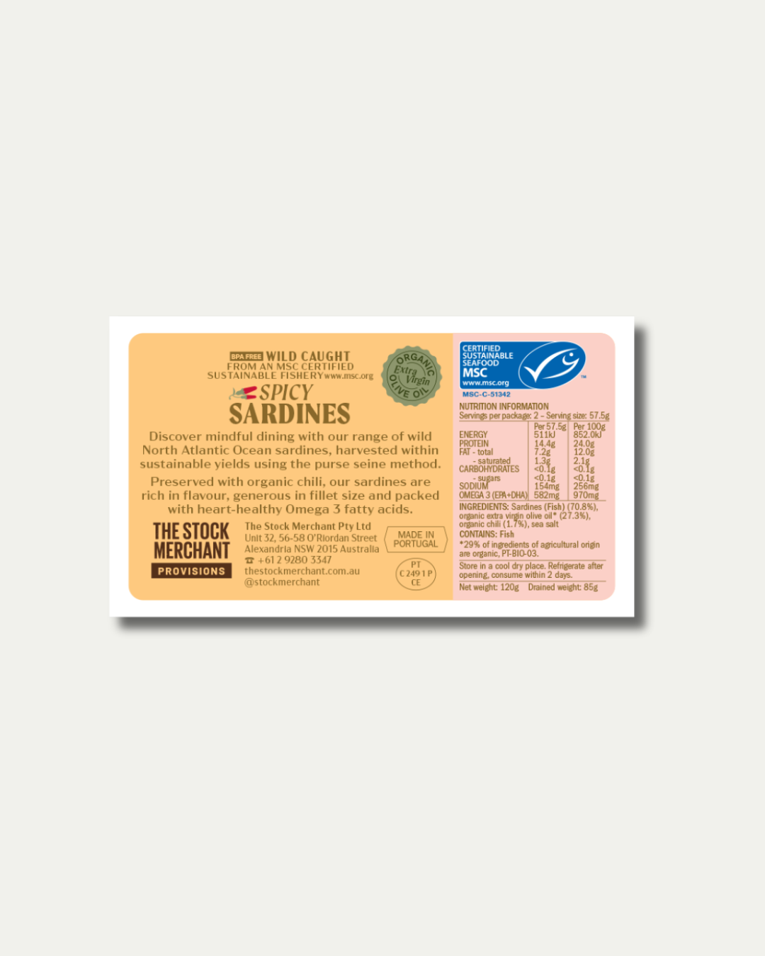 MSC Spicy Sardines in Organic EVOO