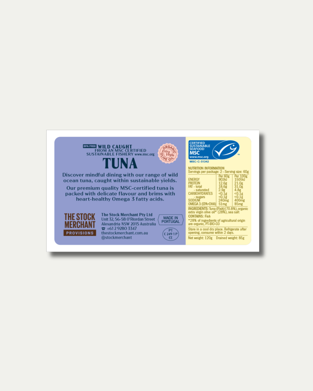 MSC Tuna in Organic EVOO