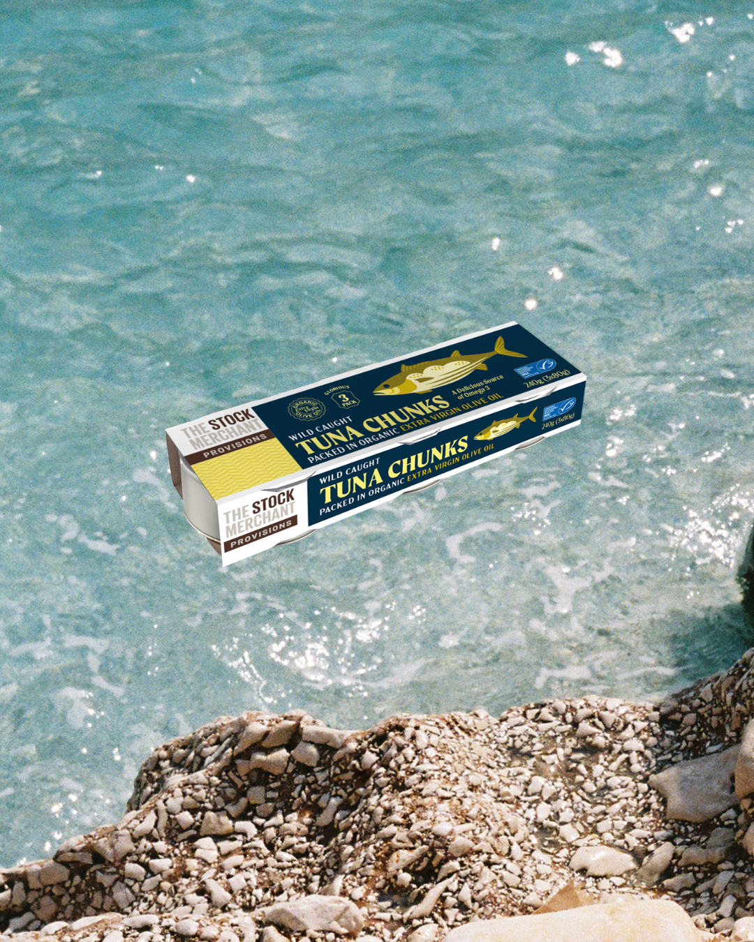 MSC Tuna Chunks in Organic EVOO 3 x 80g Tin